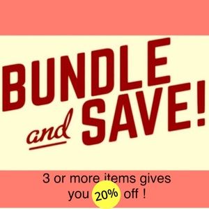 Bundle 3 or more items for 20% off